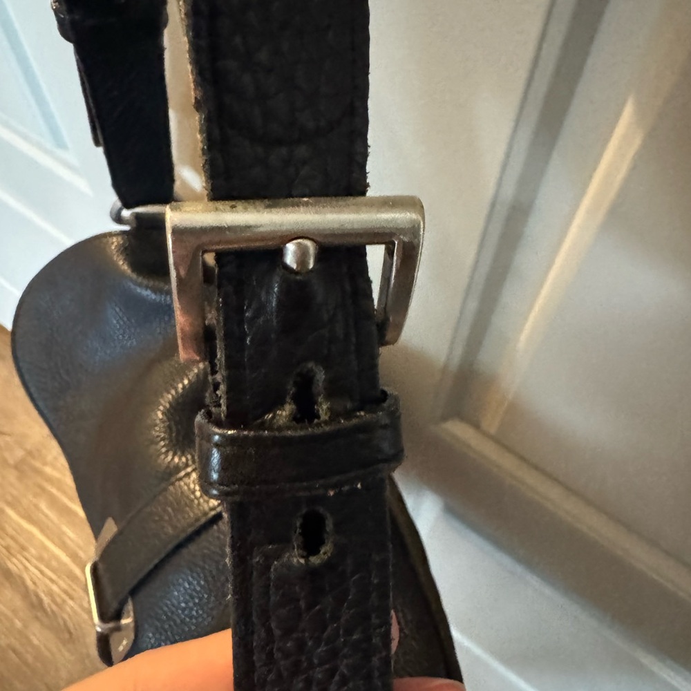Prada Black Shoulder Bag with Leather Flap - Picture 10 of 15